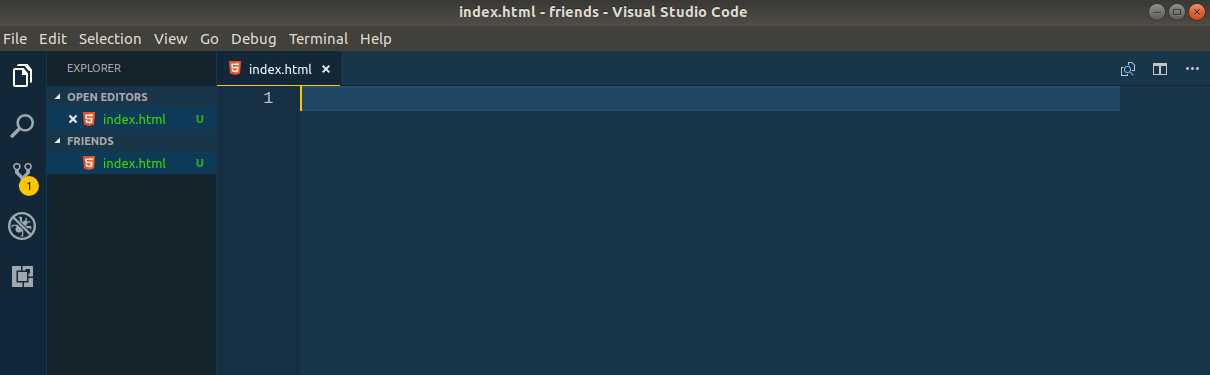 Photo of a file open with Visual Studio Code
